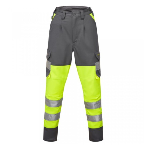 Leo Workwear Beckamoor Class 2 Women's Yellow Hi-Vis Trousers Leo Workwear Beckamoor Class 2 Women's Yellow Hi-Vis Trousers